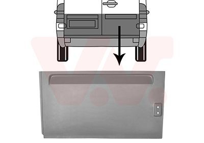 VAN WEZEL Aizmugurējās durvis 3075150 Aizmugurējās durvis VAN WEZEL Fiat CINQUECENTO 3075150