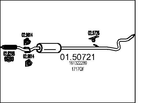 MTS Mittelschalldämpfer 01.50721 01.50721 MTS Jumpy II Pritsche/Fahrgestell Mittelschalldämpfer kaufen