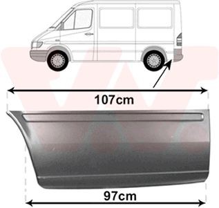 Πλευρικό τοίχωμα VAN WEZEL 3076143 VAN WEZEL 3076143: Πλευρικό τοίχωμα Volkswagen LT 1999