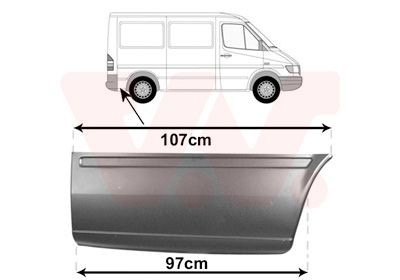 Kylkipaneeli VAN WEZEL 3076144 VAN WEZEL 3076144 MERCEDES-BENZ SLK 2009 Pyöräkotelo