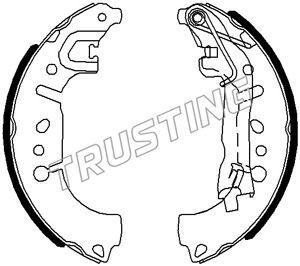 TRUSTING Bremsesko sett 034.127 Bremseskosett TRUSTING Opel AGILA 034.127