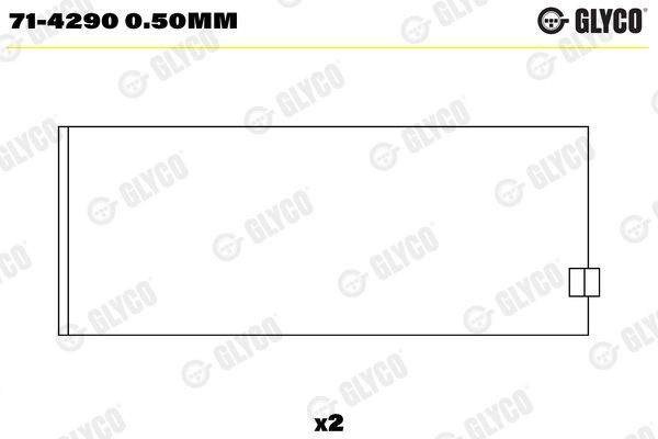 GLYCO Stempelstanglager 71-4290 0.50mm GLYCO 71-4290 0.50mm Veivlager originale RENAULT TRUCKS