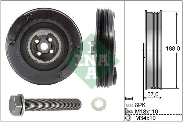 INA Belt Pulley Set, crankshaft 544 0002 20 INA 544 0002 20 KIA SEPHIA / MENTOR crankshaft pulley cost