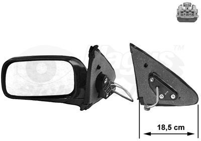 Rétroviseur extérieur VAN WEZEL 3317805 VAN WEZEL 3317805: Rétroviseur extérieur cabine Nissan ALMERA 1999
