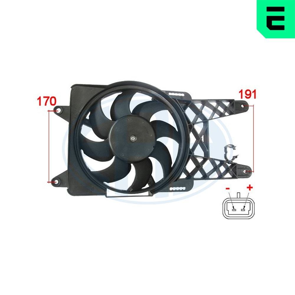 ERA Ventilador de radiador 352000 352000 Ventoinha FIAT COUPE ERA