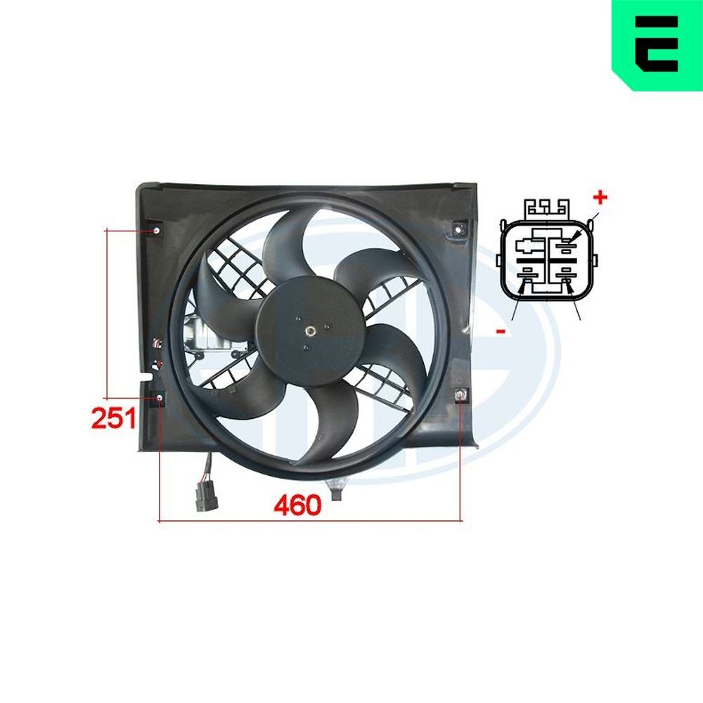 ERA Ventilador de radiador 352010 352010 Ventilador de radiador BMW Z4 ERA
