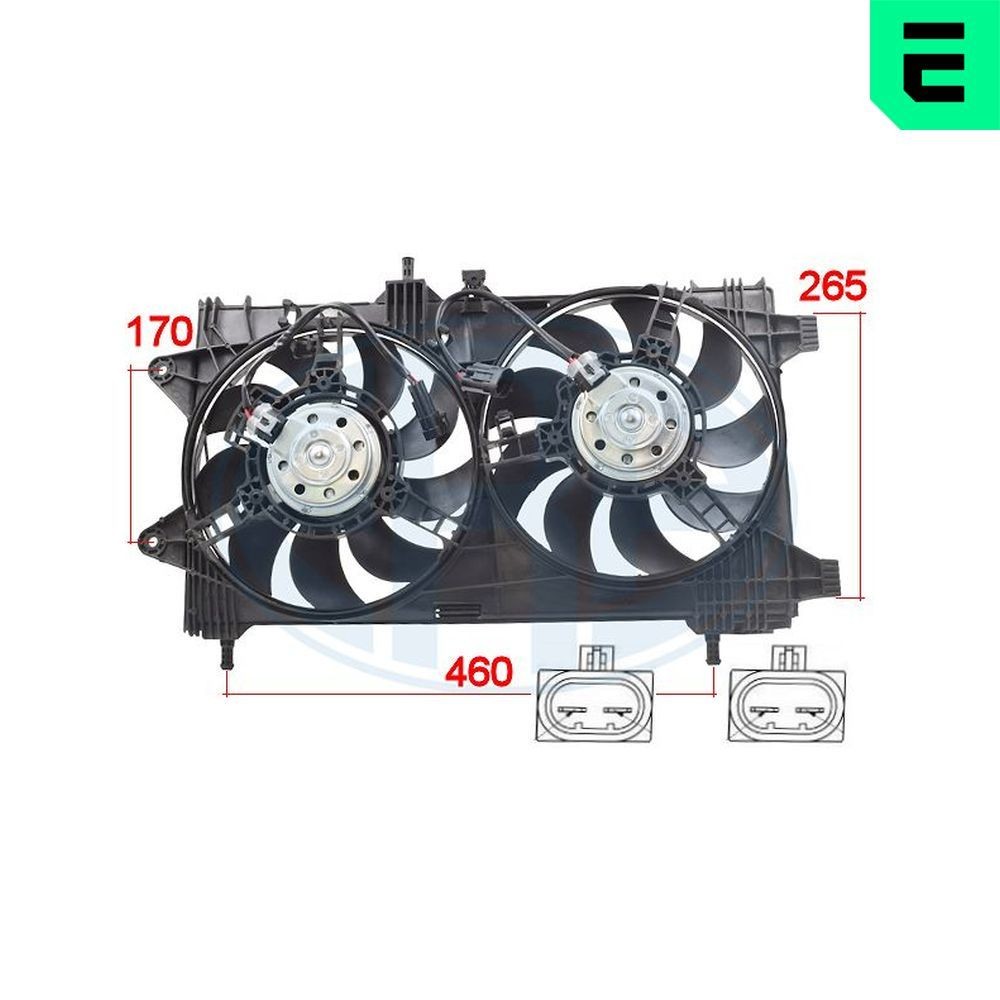 ERA Ventilador de radiador 352076 Ventilador refrigeração do motor ERA SAXO 352076 baratos