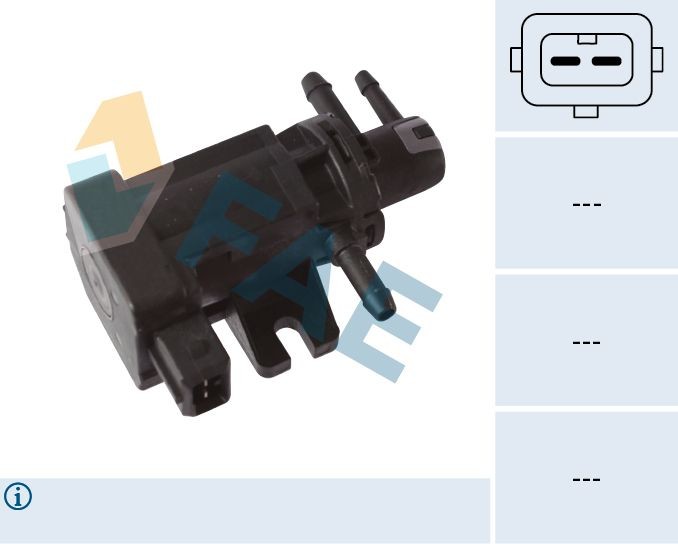 FAE Tryckomvandlare, avgasreglering 56047 56047 FAE laddtrycksventil SEAT ATECA