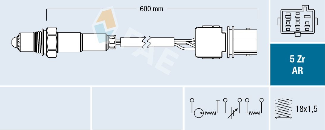 FAE Lambda sonda 75137 Lambda sonda FAE Nissan 350 Z 75137