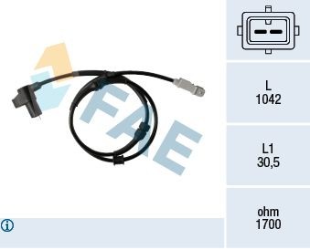 FAE Sensore ABS 78347 78347 costo Sensore abs CITROËN C2 FAE