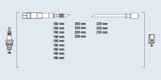 Tändkabelsats FAE 85054 FAE 85054: Tändkabel Mercedes CLS 2024