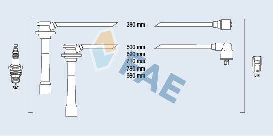 FAE Tændkabelsæt 85149 FAE Tændkabelsæt MG 85149