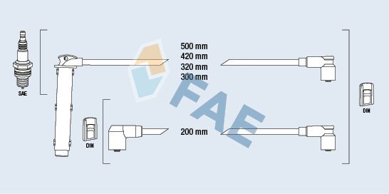 FAE Zündleitungssatz 85767 85767 Zündkabel-Set OPEL ASCONA FAE kaufen
