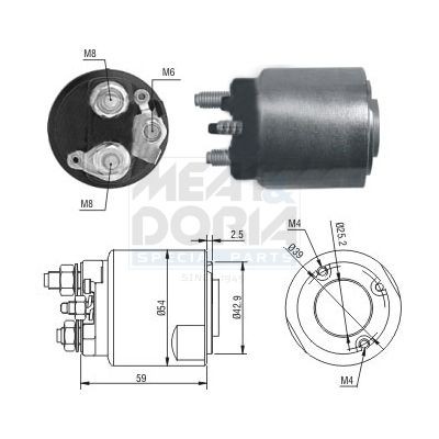 MEAT & DORIA Elettromagnete motorino avviamento 46203 MEAT & DORIA 46203 Elettromagnete motorino avviamento Chevrolet Captiva C140 originale prezzo