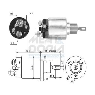 Startrelais MEAT & DORIA 46244 MEAT & DORIA 46244: Solenoid startmotor Mercedes S-Klasse 2012