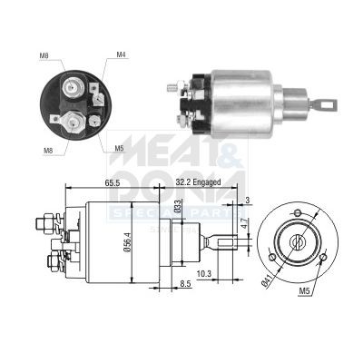 MEAT & DORIA Elettromagnete motorino avviamento 46258 MEAT & DORIA 46258 Elettromagnete motorino avviamento Musso SUV prezzo