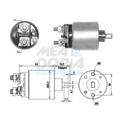 MEAT & DORIA Innslag, starter 46274 46274 Starter solenoid HYUNDAI ix55 MEAT & DORIA