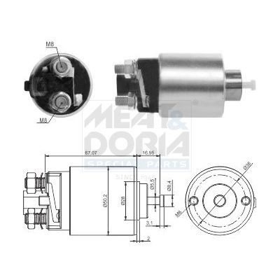 MEAT & DORIA Elettromagnete motorino avviamento 46285 MEAT & DORIA 46285 Elettromagnete motorino avviamento XG (XG) prezzo