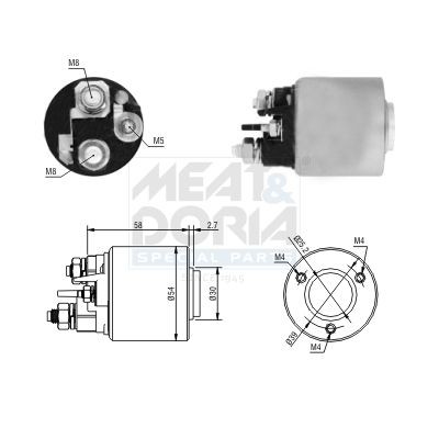 Startrelais MEAT & DORIA 46288 MEAT & DORIA 46288 Startmotorsolenoïde CITROËN C3 2024