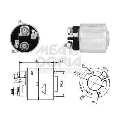 Magnetschalter, Anlasser MEAT & DORIA 46295 MEAT & DORIA 46295: Magnetschalter Anlasser Mitsubishi L 200 2016