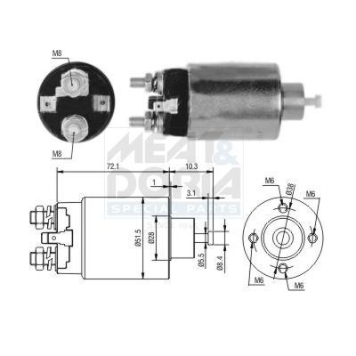 MEAT & DORIA Elettromagnete motorino avviamento 46297 MEAT & DORIA 46297 Elettrocalamita motorino avviamento Huyndai IX35 LM originale prezzo