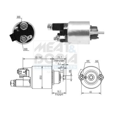 MEAT & DORIA Elettromagnete motorino avviamento 46298 MEAT & DORIA 46298 Solenoide motorino avviamento Toyota IQ AJ1 prezzo