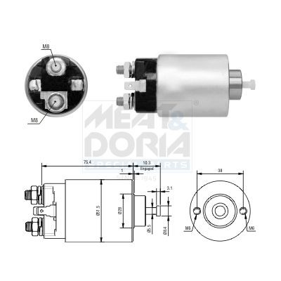 Magneettikytkin, käynnistin MEAT & DORIA 46305 MEAT & DORIA 46305: Starttirele Mitsubishi L 200 2007