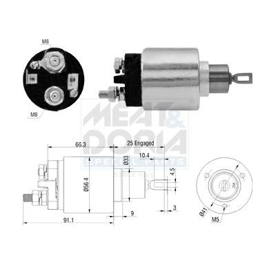 MEAT & DORIA Elettromagnete motorino avviamento 46306 MEAT & DORIA 46306 Elettromagnete motorino avviamento Audi A6 C4 prezzo