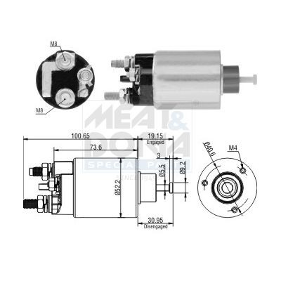 MEAT & DORIA Elettromagnete motorino avviamento 46307 MEAT & DORIA 46307 costo Elettromagnete motorino avviamento CHEVROLET Aveo / Kalos Sedan (T250, T255) originale