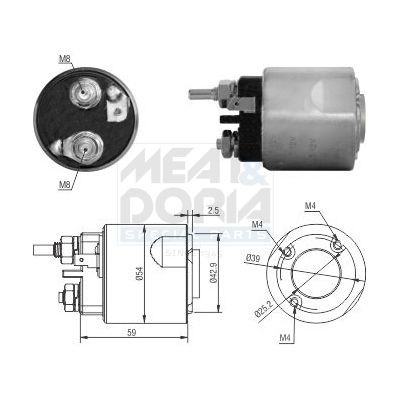 MEAT & DORIA Startrelais 46310 46310 Startmotor solenoid NISSAN NV300 MEAT & DORIA