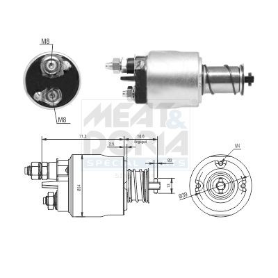 MEAT & DORIA Interruptor electromagnético, motor de arranque 46311 MEAT & DORIA 46311 Interruptor electromagnético motor de arranque Lancia Musa 350 originais preço