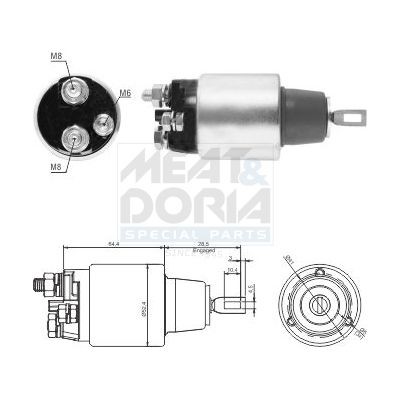 MEAT & DORIA Elettromagnete motorino avviamento 46313 MEAT & DORIA 46313 costo Elettromagnete motorino avviamento LAND ROVER Range Rover Evoque (L551) originale