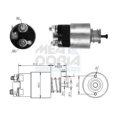 Magnetafbryder, starter MEAT & DORIA 46317 MEAT & DORIA 46317 Starter solenoid Hyundai ATOS 2013