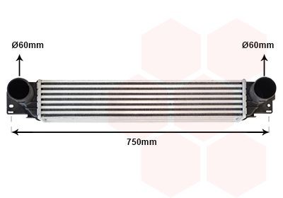 VAN WEZEL Intercooler 37004442 Intercooler VAN WEZEL ZAFIRA 37004442 goedkoop