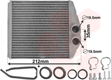 VAN WEZEL Výmenník tepla vnútorného kúrenia 37006354 Radiátor kúrenia VAN WEZEL OPEL *** IR PLUS *** 37006354