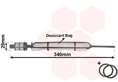 VAN WEZEL Secador, ar condicionado 3700D378 VAN WEZEL 3700D378 Filtro secador do ar condicionado Opel Zafira B preço