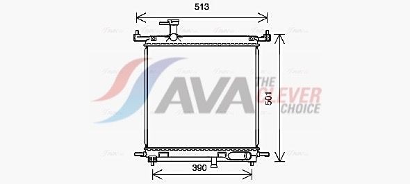 Radiateur AVA COOLING SYSTEMS DN2435 AVA COOLING SYSTEMS DN2435: Radiateur van de motor Nissan MICRA 2013