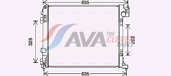 AVA COOLING SYSTEMS Radiatore motore DN2444 AVA COOLING SYSTEMS DN2444 Radiatore raffreddamento acqua Nissan X-Trail T32 prezzo