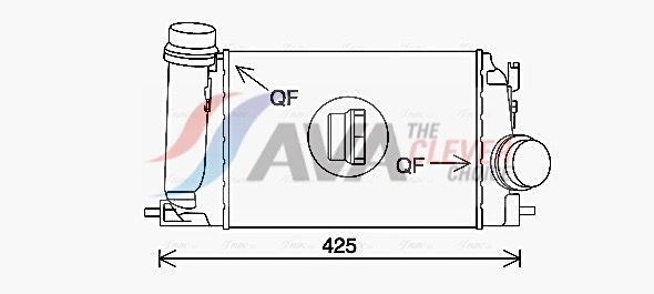 AVA COOLING SYSTEMS Vahejahuti DN4442 DN4442 Intercooler RENAULT MODUS AVA COOLING SYSTEMS