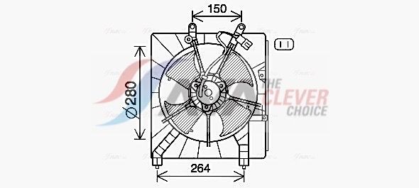 Motoventilateur AVA COOLING SYSTEMS HD7539 AVA COOLING SYSTEMS HD7539 Ventilateur radiateur HONDA ACCORD 2003