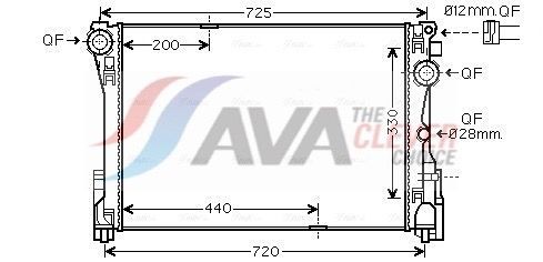 AVA COOLING SYSTEMS Radiaator, mootorijahutus MS2693 MS2693 Jahutusradiaator AVA COOLING SYSTEMS MERCEDES-BENZ SPRINTER