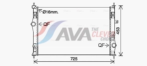 AVA COOLING SYSTEMS Køler, motorkøling PE2412 AVA COOLING SYSTEMS PE2412 originale Proace 2 Køler hvad koster