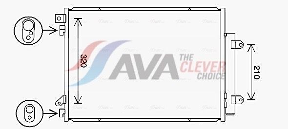 AVA COOLING SYSTEMS Klimakondensator SZ5150D Klimakondensator AVA COOLING SYSTEMS SPLASH SZ5150D günstig