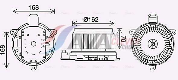 AVA COOLING SYSTEMS Elektromotor, kupévifte TO8740 Varmeapparat motor AVA COOLING SYSTEMS TOYOTA TO8740
