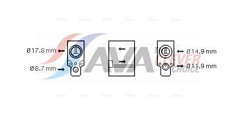AVA COOLING SYSTEMS Expanzný ventil klimatizácie VN1076 AVA COOLING SYSTEMS VN1076 Expanzný ventil klimatizácie CITROËN Xantia Kombi (X2) lacné