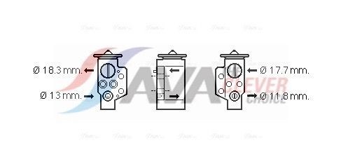 AVA COOLING SYSTEMS Expansionsventil, Klimaanlage VN1311 Expansionsventil Klima AVA COOLING SYSTEMS Renault CLIO VN1311