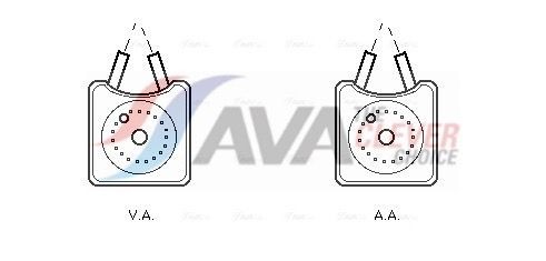 AVA COOLING SYSTEMS Oliekoeler VN3106 VN3106 Oliekoeler van de motor VOLVO V50 AVA COOLING SYSTEMS