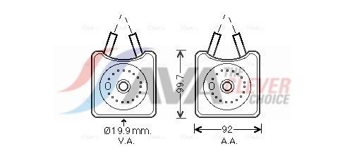 AVA COOLING SYSTEMS Radiador de óleo, óleo do motor VN3215 AVA COOLING SYSTEMS VN3215 Radiador de óleo VW Polo 9n Sedan preço