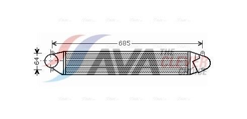 AVA COOLING SYSTEMS Intercooler VN4248 VN4248 costo Intercooler FORD TOURNEO CONNECT AVA COOLING SYSTEMS