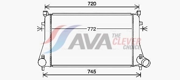 AVA COOLING SYSTEMS Intercooler VN4403 AVA COOLING SYSTEMS VN4403 Intercooler Arteon Shooting Brake (3H9) original